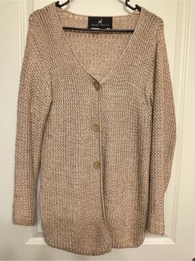 Peruvian Connection  cable knit cardigan size M